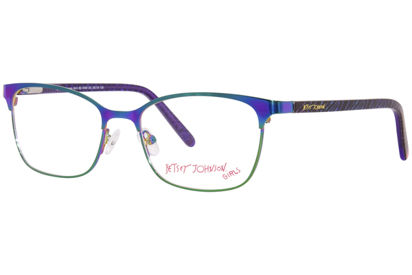  Betsey Johnson Be Kind Eyeglasses Youth Kids Girl's Full Rim Square Shape 