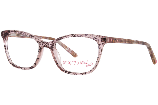  Betsey Johnson C-U-Later Eyeglasses Youth Kids Girl's Full Rim Square Shape 