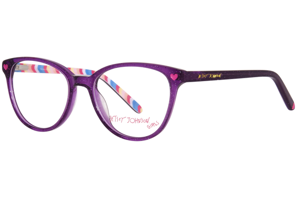 Betsey Johnson Cosmic Eyeglasses Youth Kids Girl's Full Rim Oval Shape