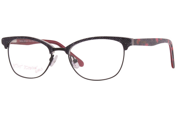  Betsey Johnson Girls CAJJ Eyeglasses Youth Girl's Full Rim Round Optical Frame 