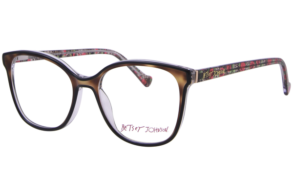  Betsey Johnson Glow-Up Eyeglasses Women's Full Rim Rectangle Shape 