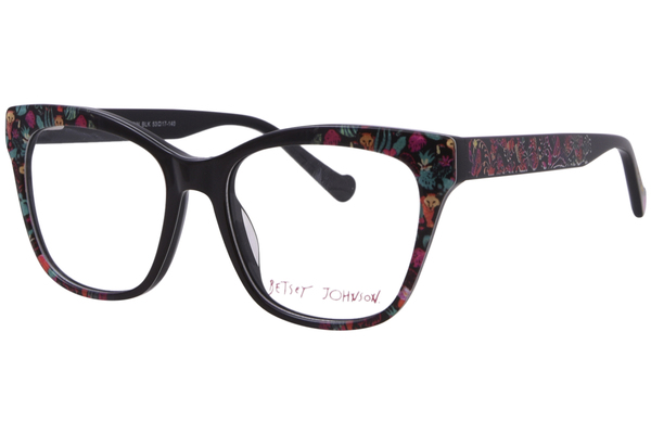  Betsey Johnson Poppin Eyeglasses Women's Full Rim Square Shape 