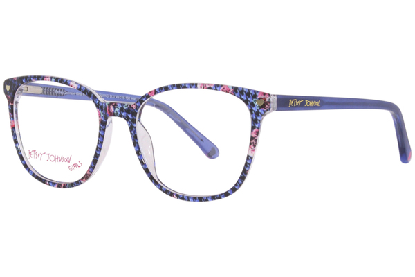  Betsey Johnson Prints-Charming Eyeglasses Girl's Full Rim Square Shape 