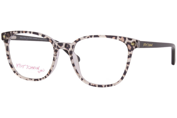  Betsey Johnson Prints-Charming Eyeglasses Girl's Full Rim Square Shape 