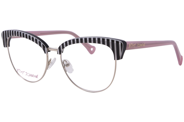  Betsey Johnson Punch Eyeglasses Women's Full Rim Cat Eye 