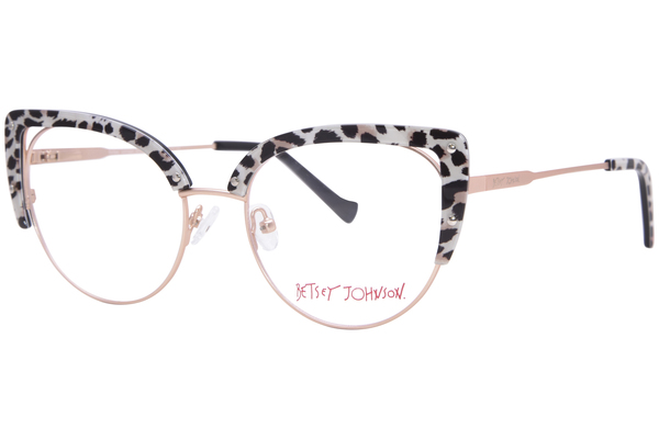  Betsey Johnson Showtime Eyeglasses Women's Full Rim Cat Eye 