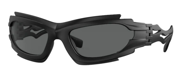 Burberry Marlowe BE4384 346487 Sunglasses Men's Black/Dark Grey Wrap Around  62mm