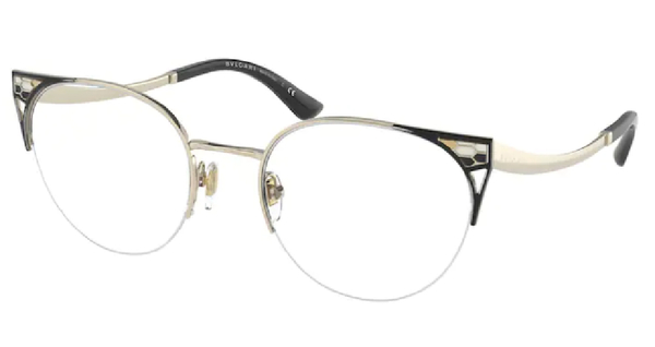  Bvlgari BV2243 Eyeglasses Women's Semi Rim Phantos Round Shape 