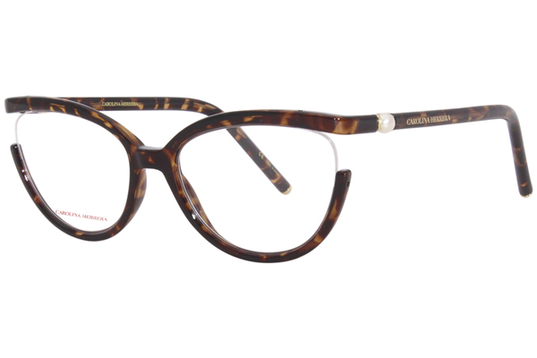 Carolina Herrera CH/0005 Eyeglasses Women's Semi Rim Oval Shape