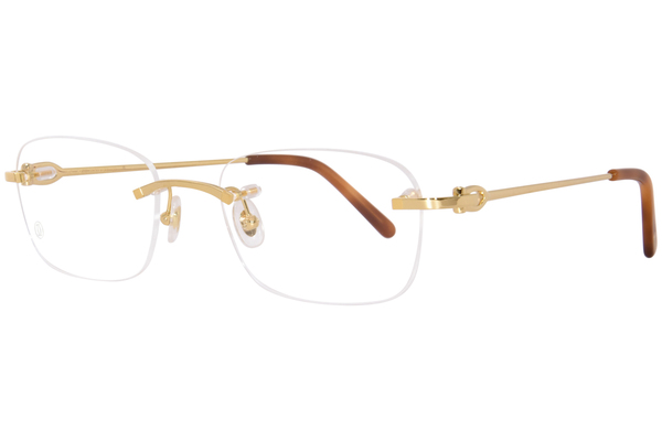  Cartier Core Range CT0050O Eyeglasses Rimless Rectangle Shape 