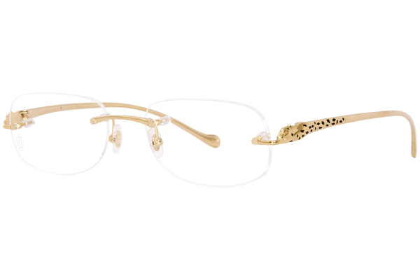  Cartier Core Range CT0058O Eyeglasses Rimless Oval Shape 