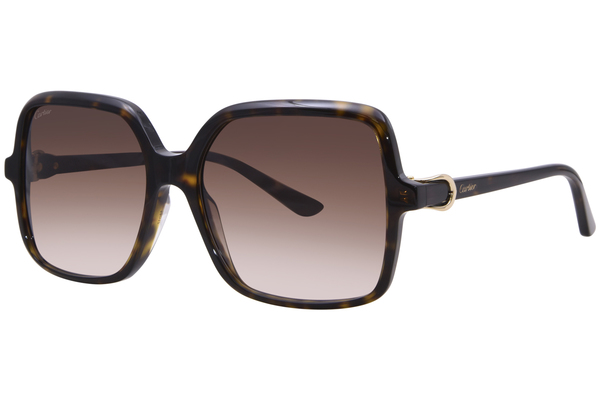  Cartier CT0219S Sunglasses Women's Square Shape 