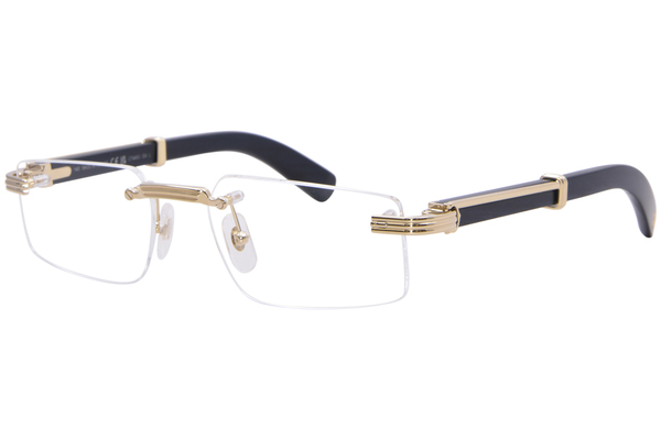  Cartier CT0485O Eyeglasses Men's Rimless Rectangle Shape 