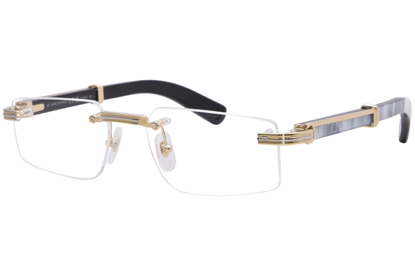  Cartier CT0485O Eyeglasses Men's Rimless Rectangle Shape 