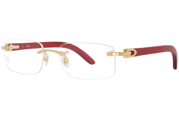 Cartier Exception CT0052O Eyeglasses Rimless Rectangle Shape