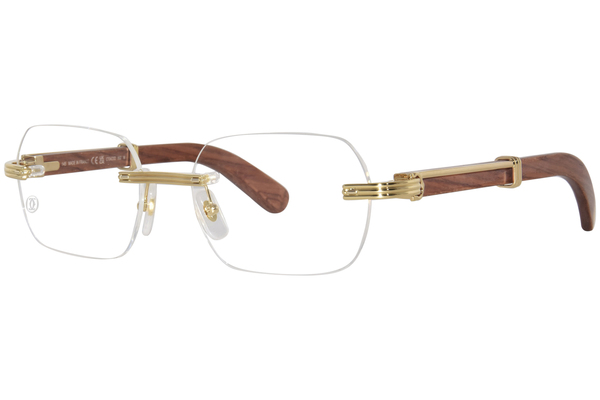  Cartier Exception CT0423O Eyeglasses Rimless Rectangle Shape 