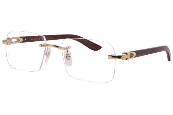 Cartier Exception CT0453O Eyeglasses Rimless Rectangle Shape