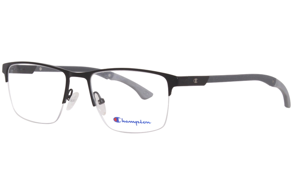  Champion Assist Eyeglasses Men's Semi Rim Rectangle Shape Tri-Flex 