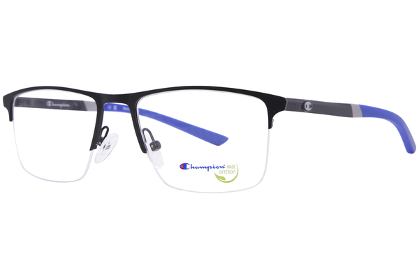  Champion Gel Eyeglasses Men's Semi Rim Oval Shape 