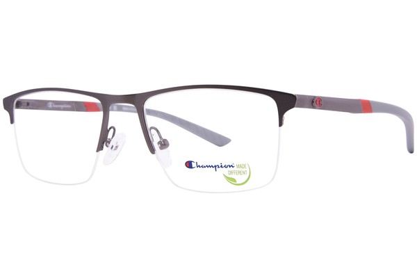 Champion Gel Eyeglasses Men's Semi Rim Oval Shape