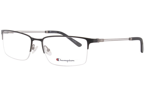 Champion Pushx Eyeglasses Men's Semi Rim Rectangular Optical Frame