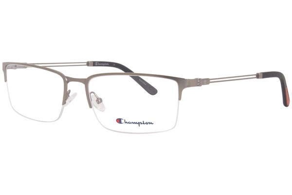  Champion Pushx Eyeglasses Men's Semi Rim Rectangular Optical Frame 