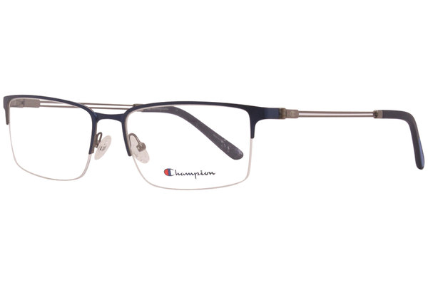 Champion Pushx Eyeglasses Men's Semi Rim Rectangular Optical Frame