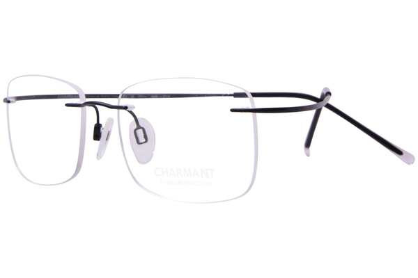 Charmant 8603E Titanium Eyeglasses Rimless Rectangle Shape