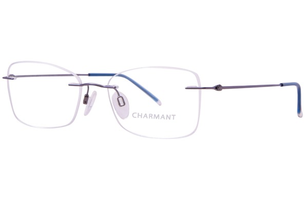  Charmant CH16704 Titanium Eyeglasses Women's Rimless Rectangle Shape 