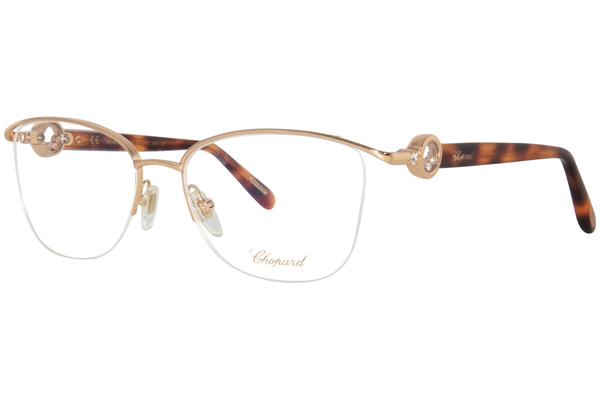  Chopard VCHC54S Eyeglasses Women's Semi Rim Cat Eye 