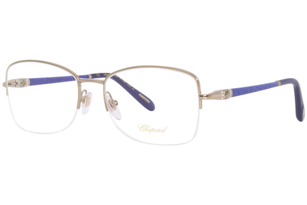 Chopard VCHC72S Eyeglasses Women's Semi Rim Square Shape