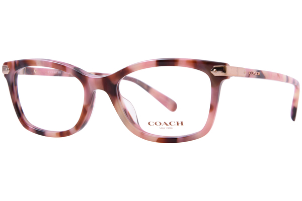 Coach HC6219U 5528 Eyeglasses Women's Rose Pearl Tortoise Full Rim