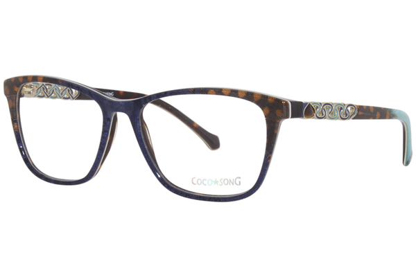  Coco Song Blue Eyes CV230 Eyeglasses Women's Full Rim Square Shape 