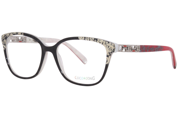  Coco Song Burning Heart CV261 Eyeglasses Women's Full Rim Square Shape 