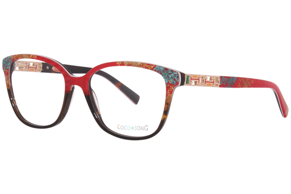  Coco Song Burning Heart CV261 Eyeglasses Women's Full Rim Square Shape 