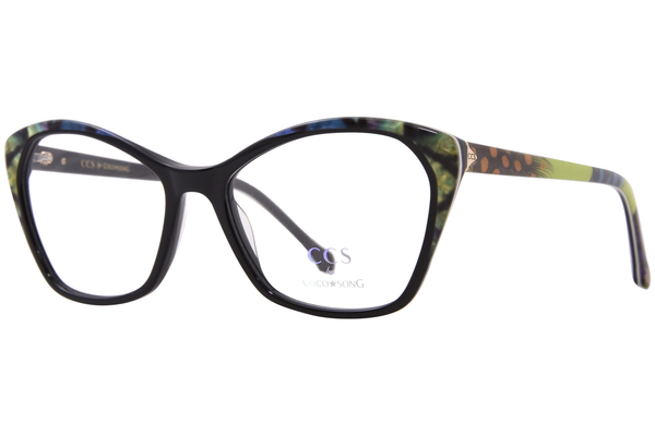  Coco Song CCS203 Eyeglasses Women's Full Rim Square Shape 