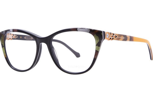  Coco Song Dragon Hearts CV286 Eyeglasses Women's Full Rim Oval Shape 