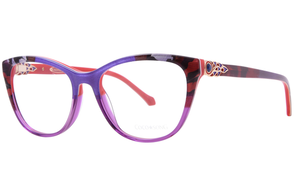 Coco Song Dragon Hearts CV286 Eyeglasses Women's Full Rim Oval Shape