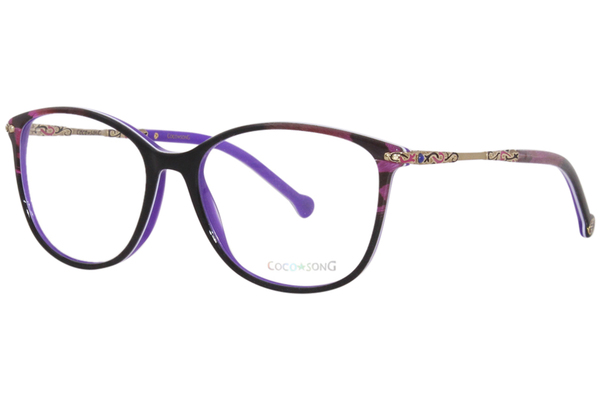  Coco Song Mona Rock CV258 Eyeglasses Women's Full Rim Oval Shape 