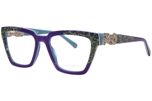 Coco Song Monkey Knot CV303 Eyeglasses Women's Full Rim Rectangle Shape