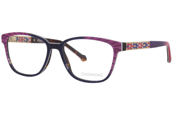  Coco Song Nelson's Dream CV244 Eyeglasses Women's Full Rim Square Shape 