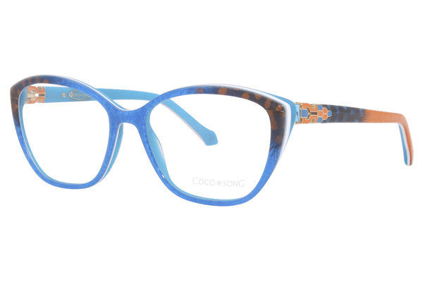  Coco Song Smart-Bird CV217 Eyeglasses Frame Women's Full Rim Cat Eye 