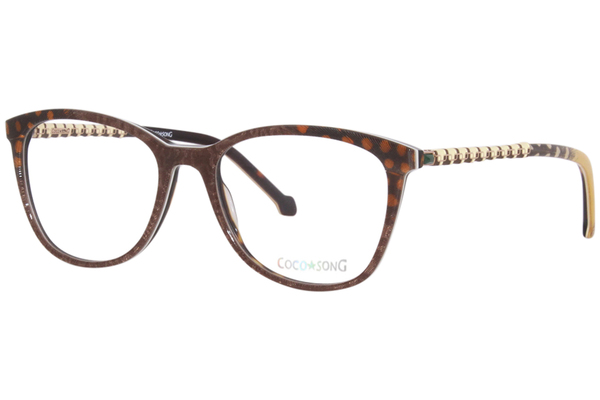  Coco Song York Blues CV243 Eyeglasses Women's Full Rim Oval Shape 