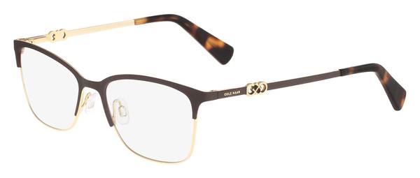 Cole Haan CH5009 Eyeglasses Women's Semi Rim Rectangle Shape