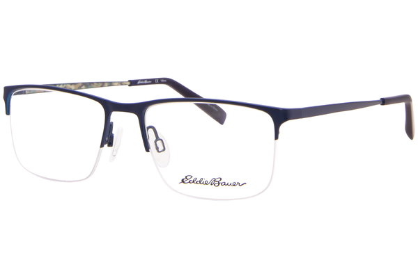 Eddie Bauer EB32041 Eyeglasses Men's Semi Rim Rectangle Shape