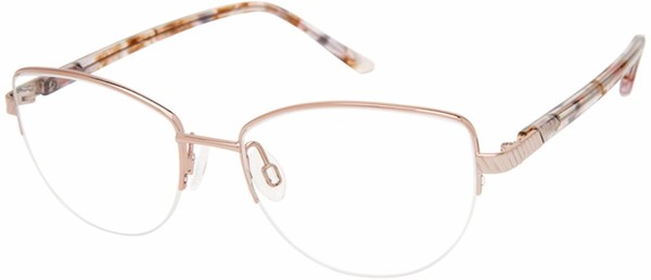  Elle EL13507 Eyeglasses Frame Women's Half Rim Cat Eye 