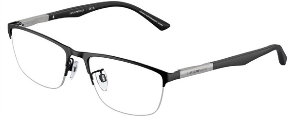  Emporio Armani EA1142 Eyeglasses Men's Semi Rim Pillow Shape 