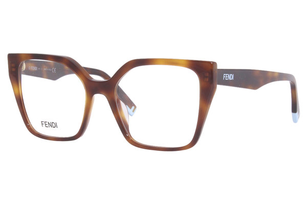  Fendi FE50002I Eyeglasses Women's Full Rim Square Shape 
