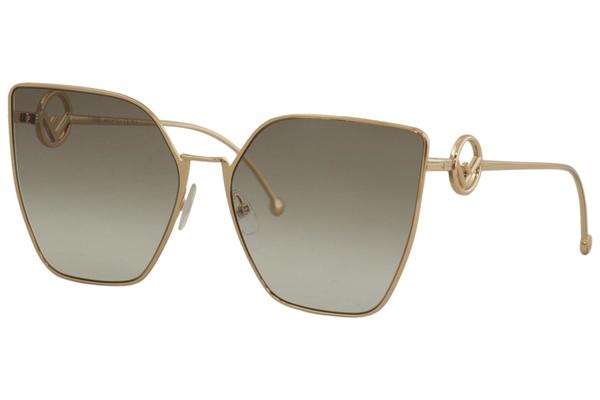 fendi 52mm gradient rectangle sunglasses