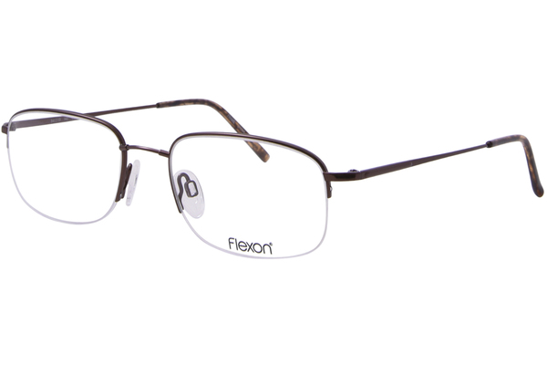  Flexon 606 Eyeglasses Men's Semi Rim Rectangle Shape 